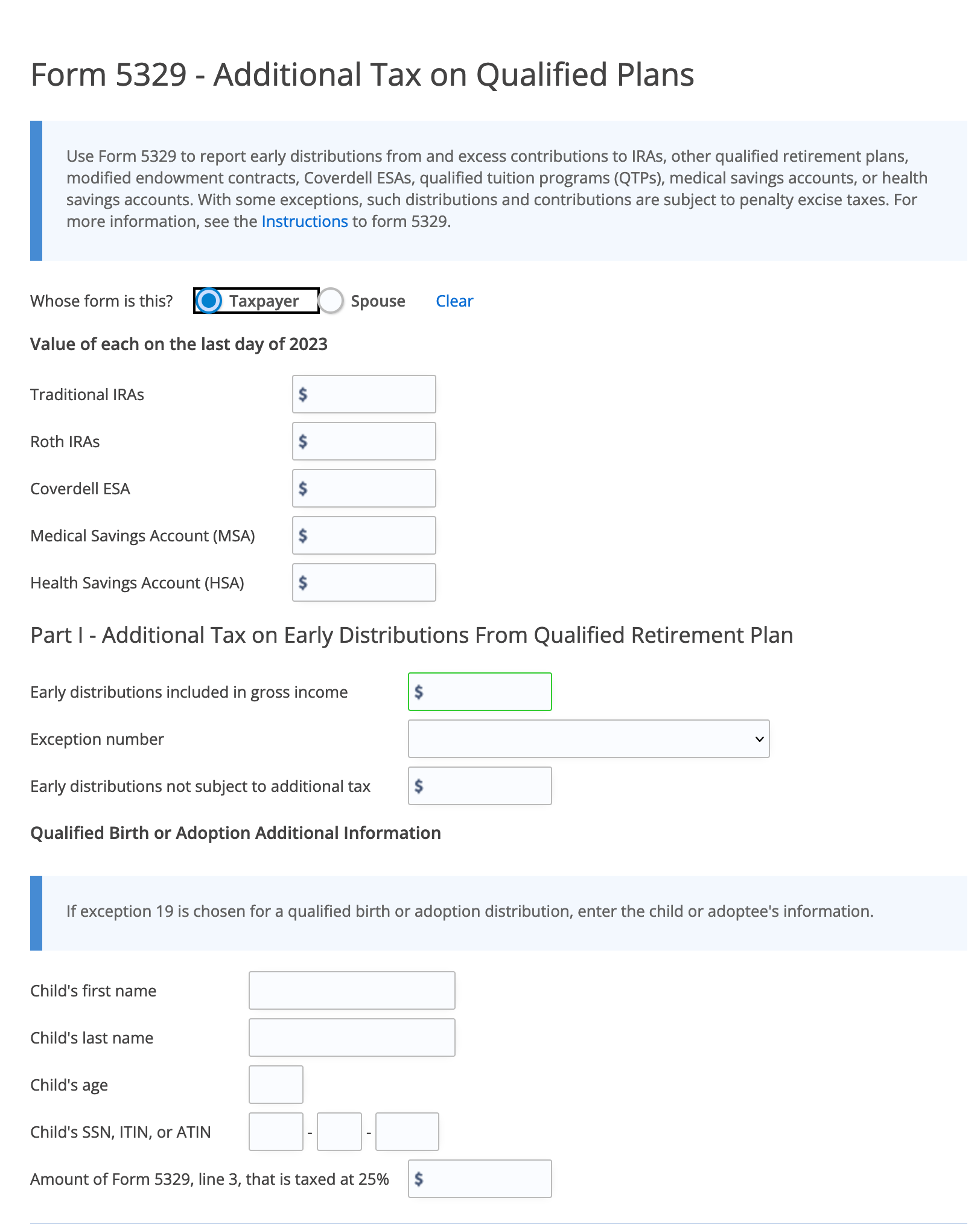 Form 5329