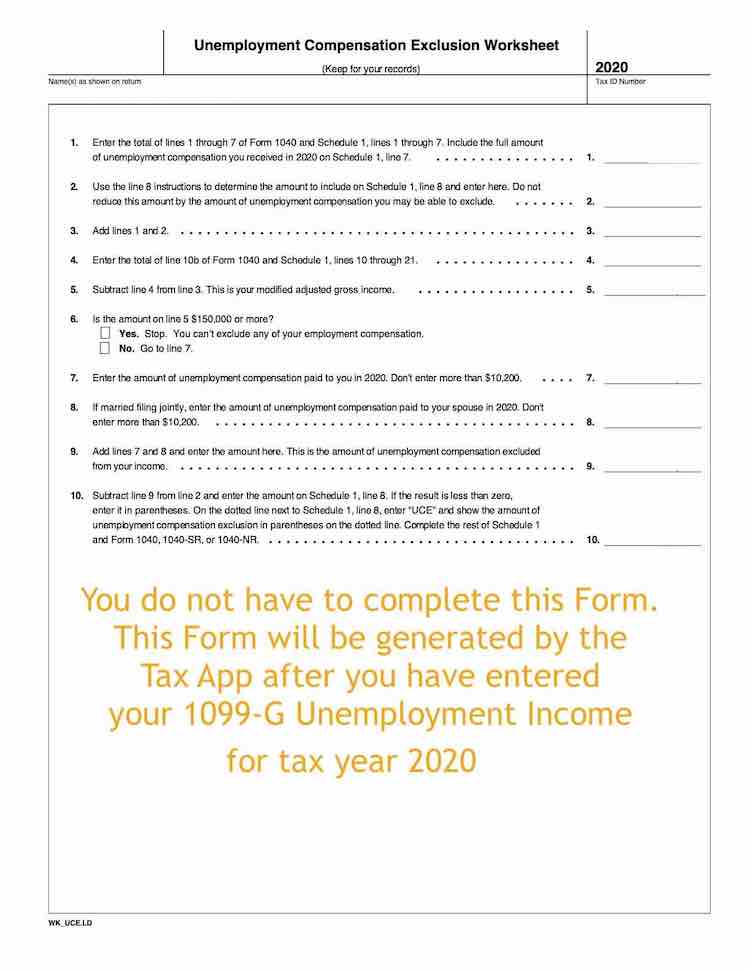 unemployment form for taxes